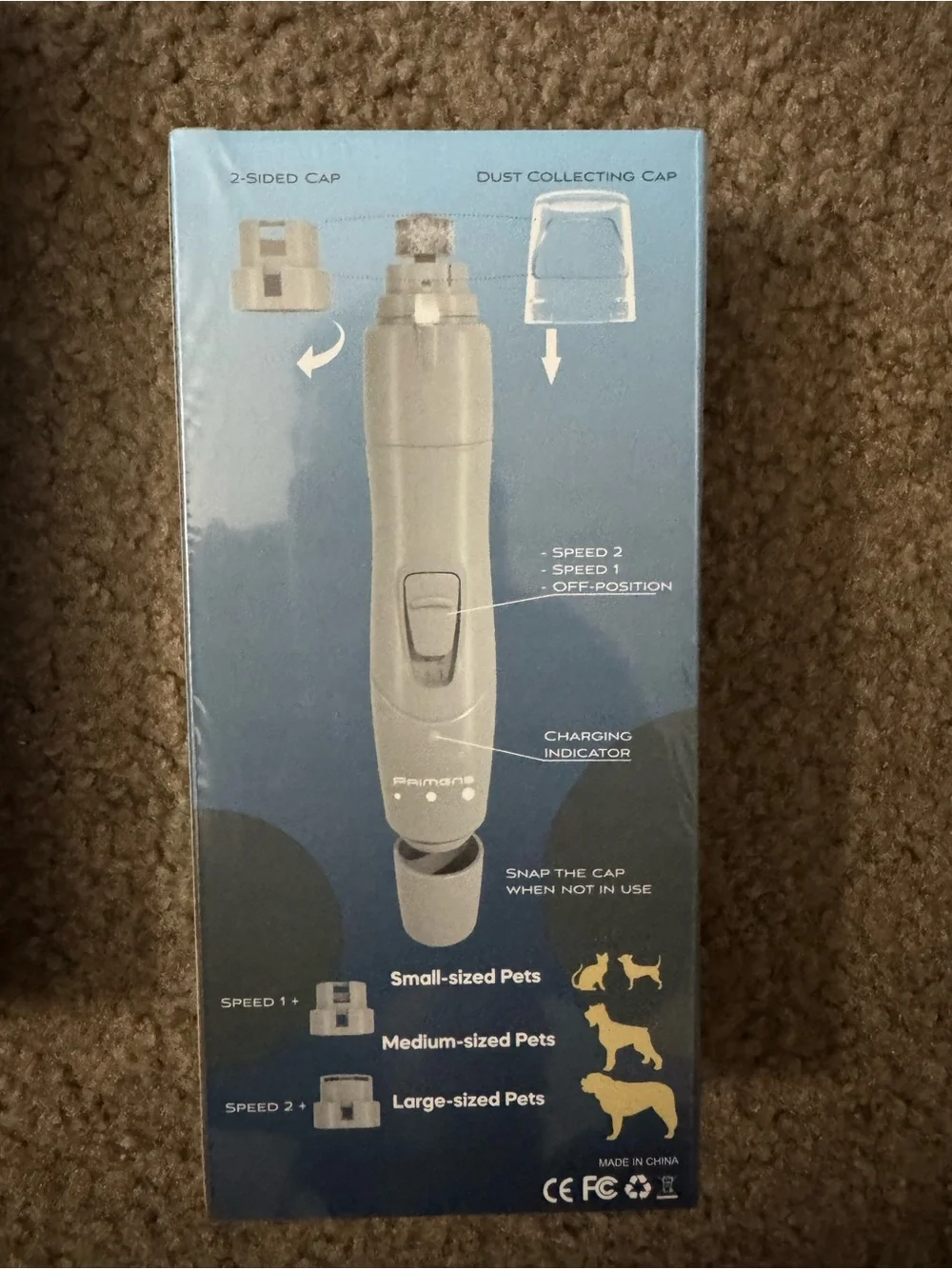 ClawMaster Pet Nail Grinder - Blue